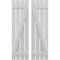 Ekena Millwork Americraft 4-Board (2 Batten) Wood Spaced Board-n-Batten Shutters w/ Z-Bar, ARW102SB415X77STH, PR ARW102SB415X77STH - alternate 1